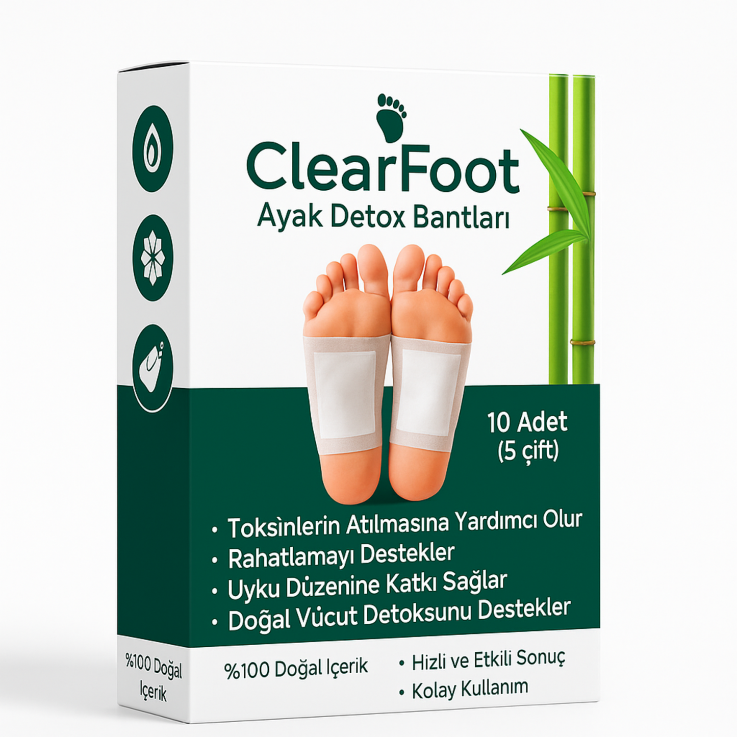 ClearFoot Ayak Detoks Bandı (10 adet)